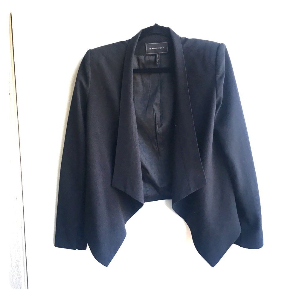 Beautiful, black BGBC wrap style blazer.